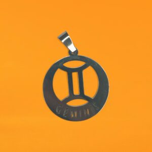 Dije Geminis Zodiaco + Cadena - Acero Quirurgico