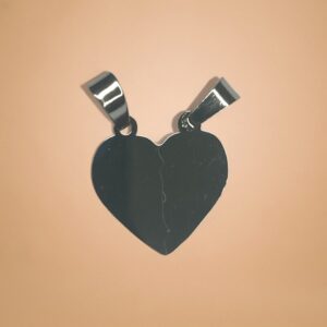 Dije Corazón Novios P/Compartir + 2 Cadenas - Acero Q