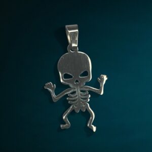 Dije Esqueleto + Cadena - Acero Quirurgico